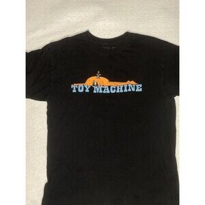 Vintage Toy Machine Mens T-Shirt Size Medium Skater Black Rare Y2K Graphic Print